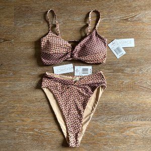 NWT L*SPACE Bikini Set Ringo Top & Nancy Lee Bottoms Small